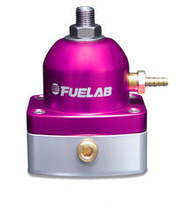 Universal EFI Electronic Fuel Injection Adjustable Mini Fuel Pressure Regulator 25-90 psi 2  -6AN Inlets 1  -6AN Return Purple FUELAB