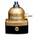 Universal EFI Electronic Fuel Injection Adjustable Mini Fuel Pressure Regulator 25-90 psi 2  -6AN Inlets 1  -6AN Return Gold FUELAB