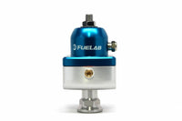 Universal CARB Adjustable Fuel Pressure Regulator Blocking Style 4-12 psi (1) -8AN Inlet (2) -8AN Outlets Blue FUELAB