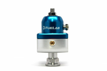 Universal CARB Adjustable Fuel Pressure Regulator Blocking Style 4-12 psi (1) -8AN Inlet (2) -8AN Outlets Blue FUELAB