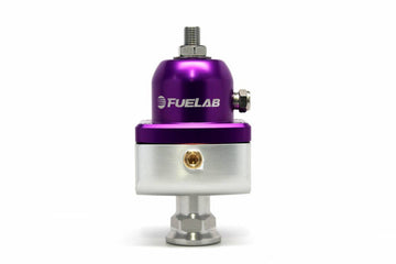 Universal CARB Adjustable Fuel Pressure Regulator Blocking Style 4-12 psi (1) -8AN Inlet (2) -8AN Outlets Purple FUELAB