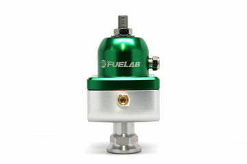 Universal CARB Adjustable Fuel Pressure Regulator Blocking Style 4-12 psi (1) -8AN Inlet (2) -8AN Outlets Green FUELAB