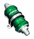 In-Line Fuel Filter Standard Length -6AN Inlet/Outlet 10 Micron Replaceable Fabric Element Green FUELAB