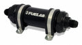 In-Line Fuel Filter Long Length -6AN Inlet/Outlet 10 Micron Replaceable Fabric Element Black FUELAB