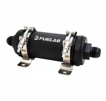 PRO Series Extreme Flow In-Line Fuel Filter 10GPM -12AN Inlet/12AN Outlet 40 Micron Fiberglass Element Matte Black FUELAB